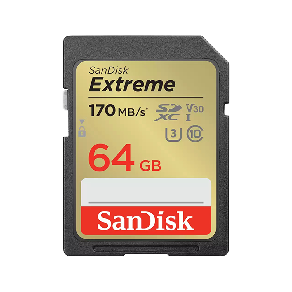 SANDISK EXTREME SDXC 64GB 170MB/S UHS-I MEMORY CARD