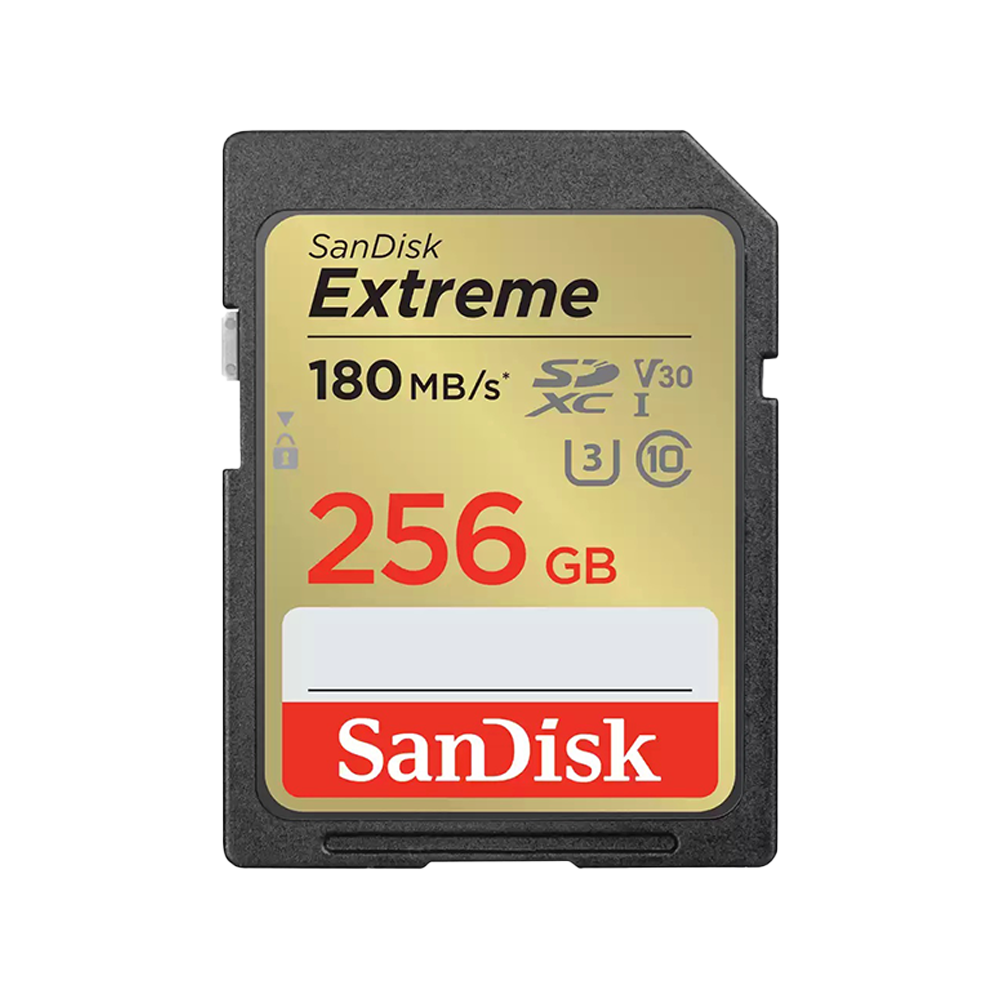 SANDISK EXTREME SDXC 256GB 180MB/S UHS-I MEMORY CARD