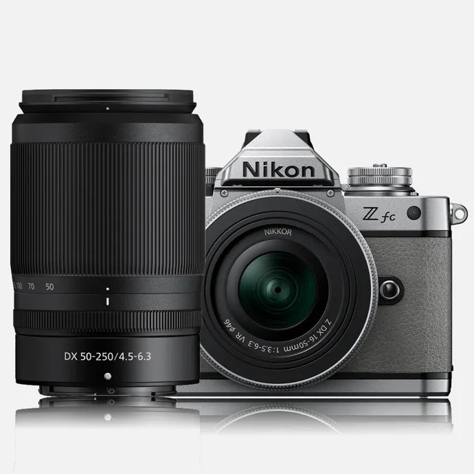 NIKON Z FC WITH NIKKOR 16-50MM VR SILVER & 50-250MM