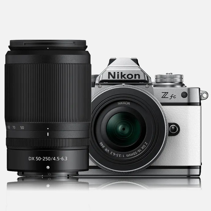 NIKON Zfc WITH NIKKOR Z DX 16-50mm f/3.5-6.5 VR SILVER & 50-250mm f/4.5-6.3 VR